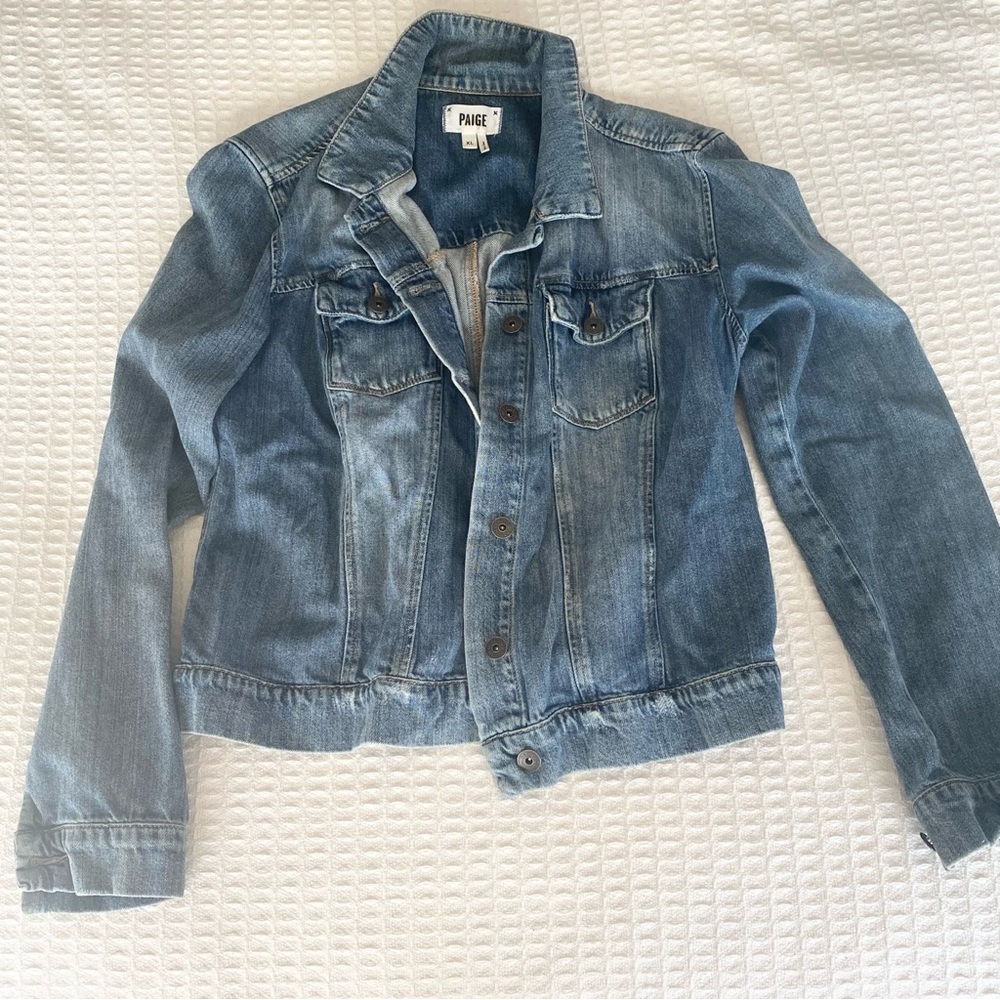Paige Aveline denim jacket Alamar distressed size XL